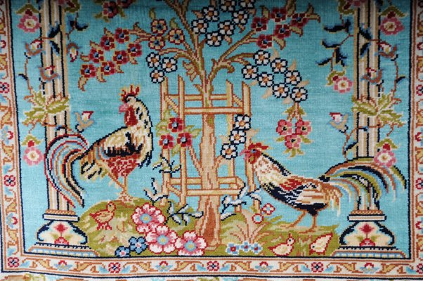 20th Century Blue Royal Ozipek Silk Tapestry from Hereke-FLW-1800842