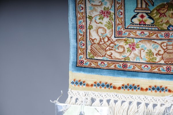 20th Century Blue Royal Ozipek Silk Tapestry from Hereke-FLW-1800842