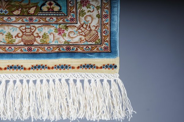 20th Century Blue Royal Ozipek Silk Tapestry from Hereke-FLW-1800842