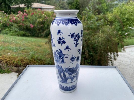 20th Century Blue & White Porcelain Vase, China-UR-1315552