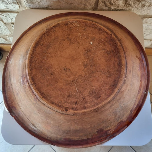 20th Century Bowl in Varnished Terracotta with Spout