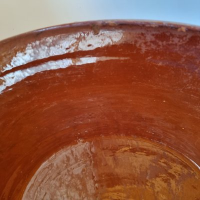 20th Century Bowl in Varnished Terracotta with Spout-GSF-1806990