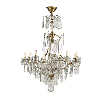 20th Century Brass & Glass Chandelier, Italy-VMM-1340941