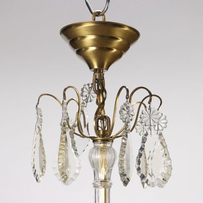 20th Century Brass & Glass Chandelier, Italy-VMM-1340941