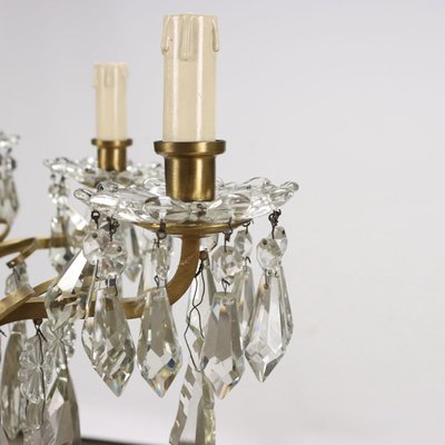 20th Century Brass & Glass Chandelier, Italy-VMM-1340941