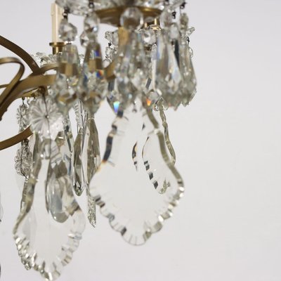 20th Century Brass & Glass Chandelier, Italy-VMM-1340941