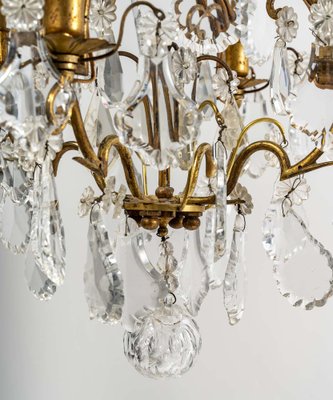 20th Century Bronze and Crystal Cage Chandelier-UQL-1320682