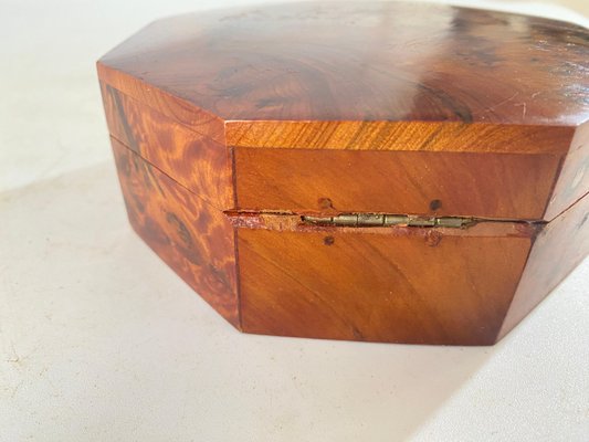 20th Century Brown Box in Burled Wood, France, 1970s-UR-1741865