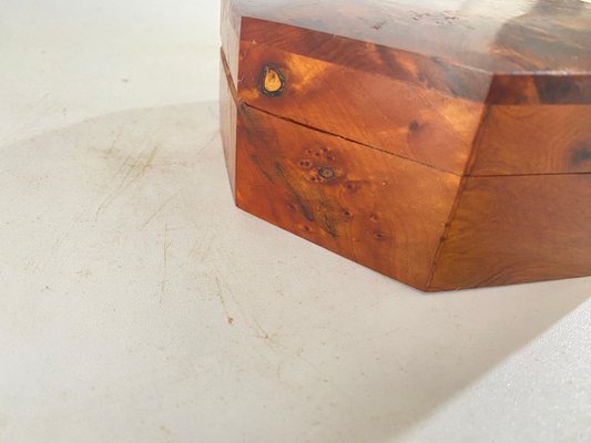 20th Century Brown Box in Burled Wood, France, 1970s-UR-1741865