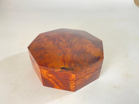 20th Century Brown Box in Burled Wood, France, 1970s-UR-1741865