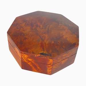 20th Century Brown Box in Burled Wood, France, 1970s-UR-1741865