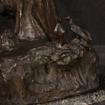 20th Century Brown Bronze Marble Sculpture, 1930s-RP-2020685