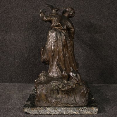 20th Century Brown Bronze Marble Sculpture, 1930s-RP-2020685