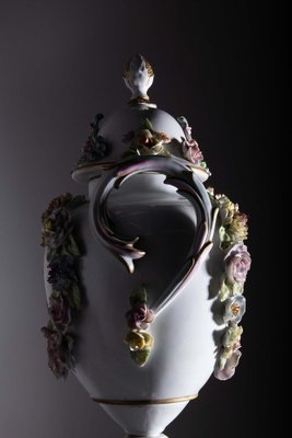 20th Century Capodimonte Porcelain Vase with Lid, 1930s-RCE-1740929