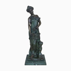 20th Century Cast Bronze Nymph Statue by Ferdinando De Luca, Italy-PSK-1002944