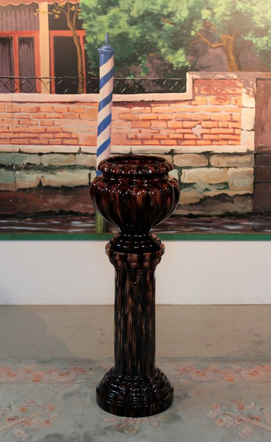 20th Century Ceramic Column Planter, Set of 2