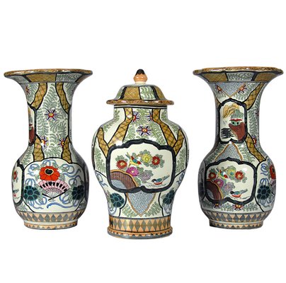 20th Century Ceramic Vases from Petrus Regout, 1890s, Set of 3-GIW-1776689