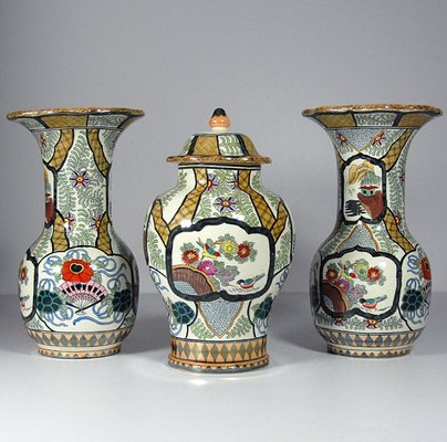 20th Century Ceramic Vases from Petrus Regout, 1890s, Set of 3-GIW-1776689