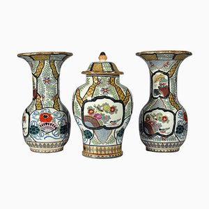 20th Century Ceramic Vases from Petrus Regout, 1890s, Set of 3-GIW-1776689