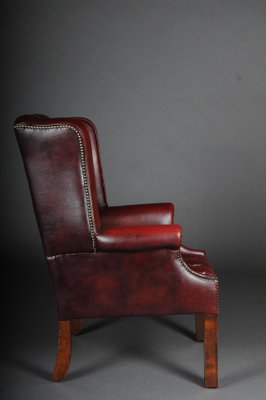 20th Century Chesterfield English Leather Earsback Chair-FLW-1402265