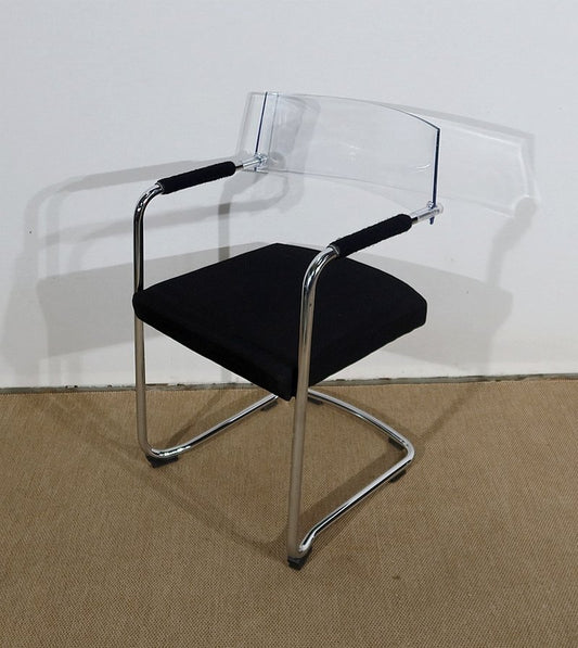 20th Century Chrome Metal Office Chair