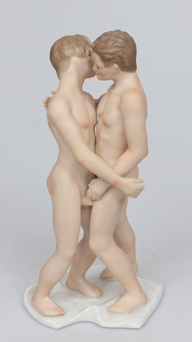 20th Century Couple Porcelain Figure