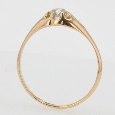 20th-Century Diamond 18 Karat Yellow Gold Ring-OLU-896070