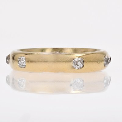 20th Century Diamonds 18 Karat Yellow Gold Wedding Ring-OLU-2020914