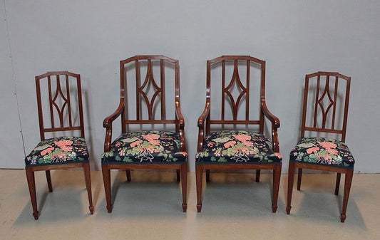 20th Century Dining Chairs in Mahogany, Set of 4