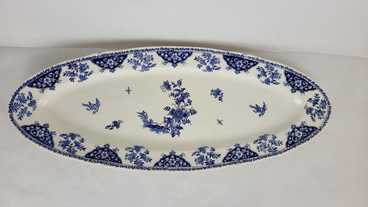 20th Century Earthenware Fish Dish from Gien, 1980s