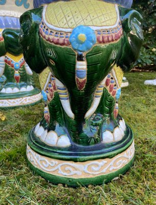 20th Century Elephant Garden or Patio Seating, Set of 5-LL-1294774