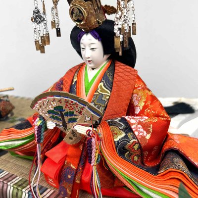 20th Century Emperor and Empress Hina Doll Set, Japan, 1990s, Set of 17-DWL-1739623