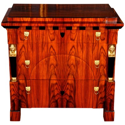 20th Century Empire Caryatide Tulip Veneer Commode-FLW-1402272