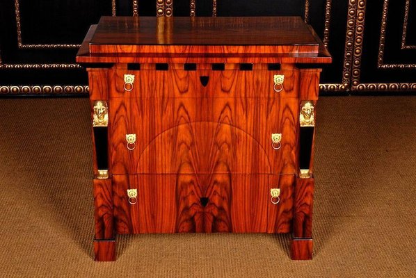 20th Century Empire Caryatide Tulip Veneer Commode-FLW-1402272