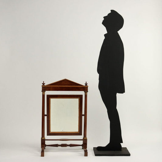 20th Century Empire Small Cheval Mirror in Wood, Italy