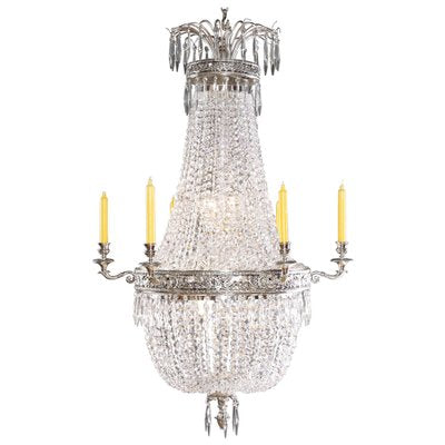 20th Century Empire Style Basket Chandelier-FLW-1401840