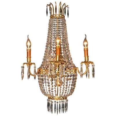 20th Century Empire Style Basket Chandelier-FLW-1401810