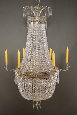 20th Century Empire Style Basket Chandelier-FLW-1401840