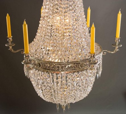 20th Century Empire Style Basket Chandelier-FLW-1401840