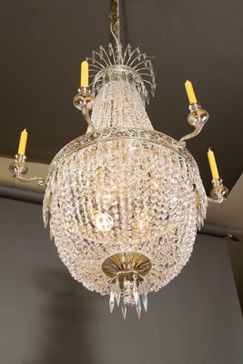 20th Century Empire Style Basket Chandelier-FLW-1401840