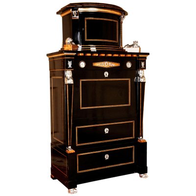 20th Century Empire Style Courtly Lion Secretaire-FLW-1401867