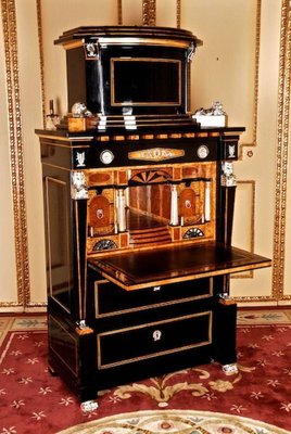 20th Century Empire Style Courtly Lion Secretaire-FLW-1401867