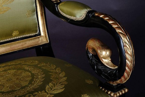 20th Century Empire Style Napoleonic Swan Armchair-FLW-1401821