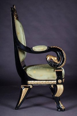 20th Century Empire Style Napoleonic Swan Armchair-FLW-1401821