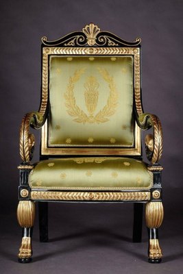 20th Century Empire Style Napoleonic Swan Armchair-FLW-1401821