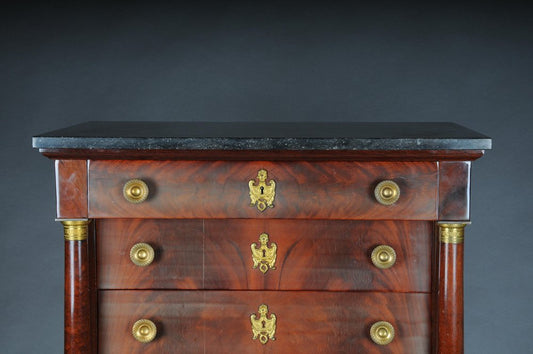 20th Century Empire Style Tall Chest of Drawers