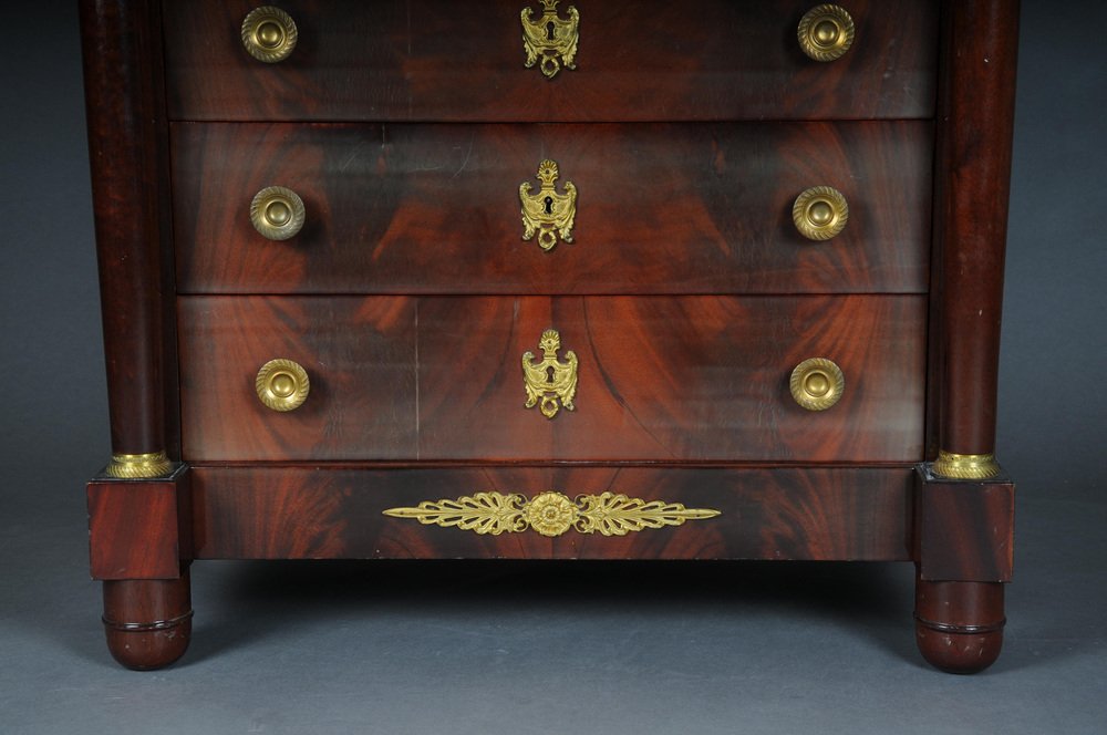 20th Century Empire Style Tall Chest of Drawers