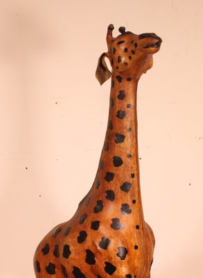 20th Century English Leather Giraffe-HPU-1088695