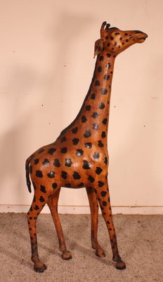 20th Century English Leather Giraffe-HPU-1088695