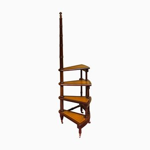 20th Century English Victorian Leather Library Steps or Stepladder-FLW-1402088